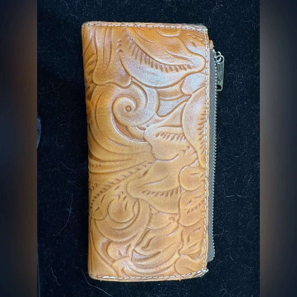 Patricia Nash Tan Embossed Wallet